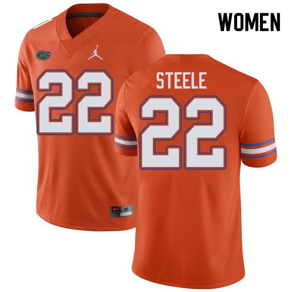 Jordan Brand Women #22 Chris Steele Florida Gators College Football Jersey Orange